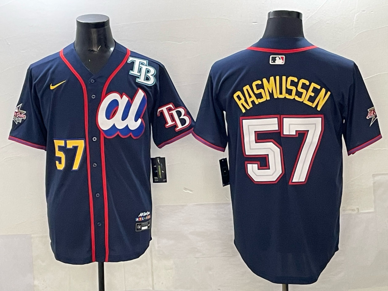 Men Texas Rangers #57 Rasmussen blue 2025 MLB All Star Jersey 006->youth mlb jersey->Youth Jersey